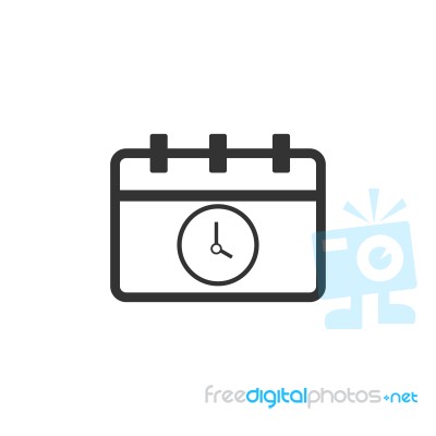 Meeting Deadlines Icon  Illustration On White Backgr Stock Image