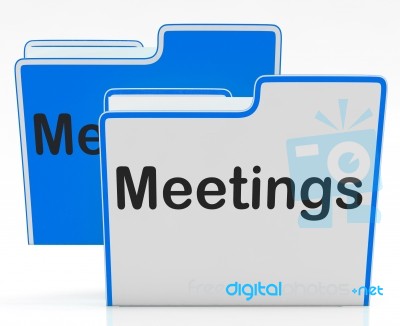 Meetings Files Shows Conference Organization And Folders Stock Image