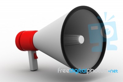 Megaphone. 3d Image Stock Image