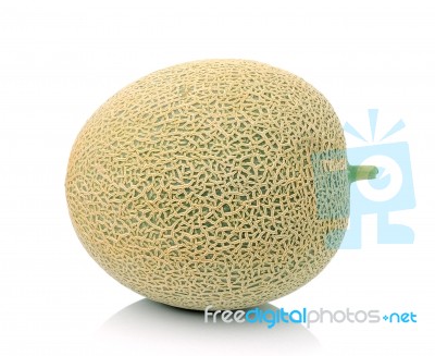 Melon On White Background Stock Photo