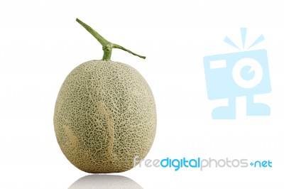 Melon On White Background Stock Photo