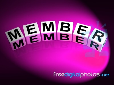 Member Dice Show Subscription Registration And Membership Stock Image