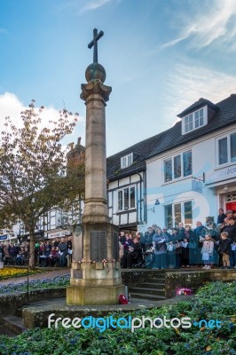 Memorial Service On Remembrance Sunday In East Grinstead Stock Photo