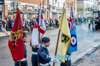 Memorial Service On Remembrance Sunday In East Grinstead Stock Photo