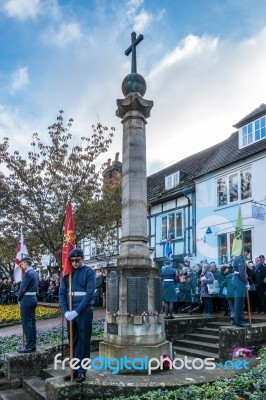 Memorial Service On Remembrance Sunday In East Grinstead Stock Photo