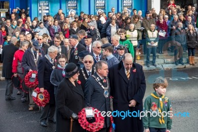 Memorial Service On Remembrance Sunday In East Grinstead Stock Photo