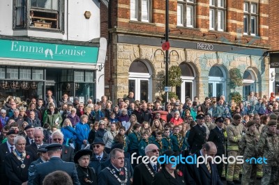 Memorial Service On Remembrance Sunday In East Grinstead Stock Photo