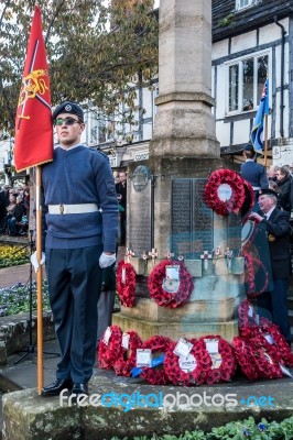 Memorial Service On Remembrance Sunday In East Grinstead Stock Photo