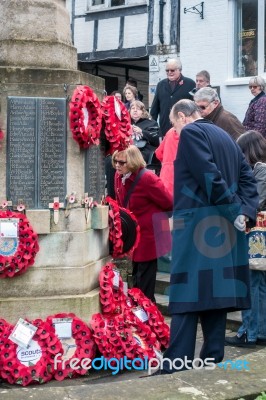 Memorial Service On Remembrance Sunday In East Grinstead Stock Photo