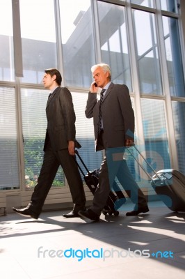 Men On Business Trip Stock Photo