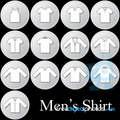 Men Shirt Icon Set Stock Image