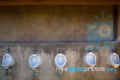 Men Toilet Stock Photo