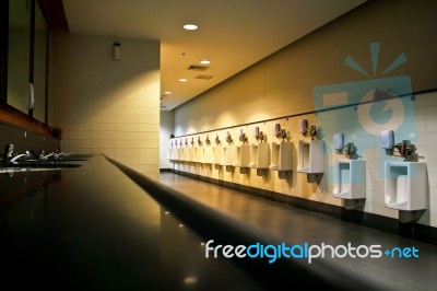 Men's Restroom Stock Photo