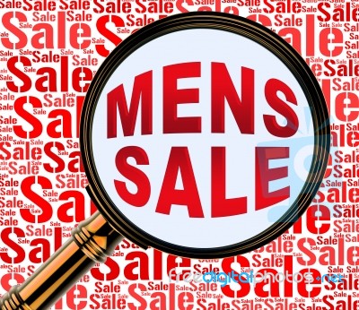 Mens Sale Means Cheap Savings 3d Rendering Stock Image