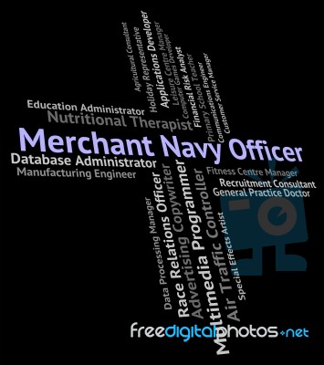 Merchant Navy Officer Represents Officials Aquatic And Ocean Stock Image