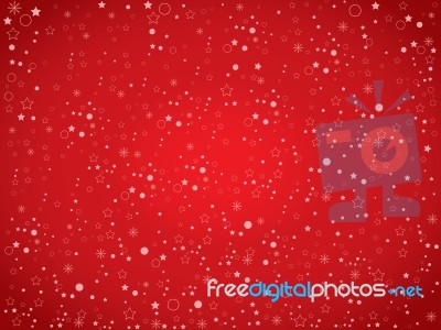 Merry Christmas And Happy New Year On Snow Background. With Pink Snow And Star On Red Background Stock Image