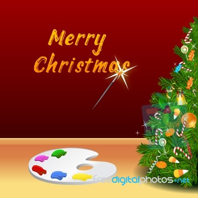 Merry Christmas Card Stock Image