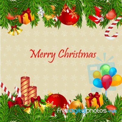 Merry Christmas Card Stock Image