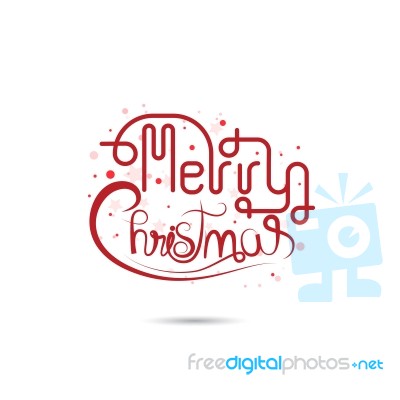 Merry Christmas Lettering Icon Abstract Background Stock Image