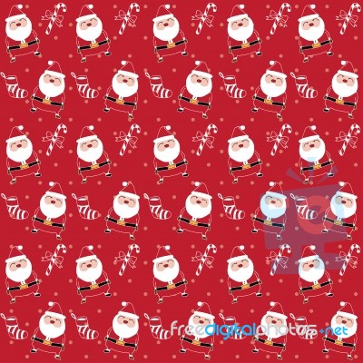 Merry Christmas Pattern With Santa Claus Stock Image