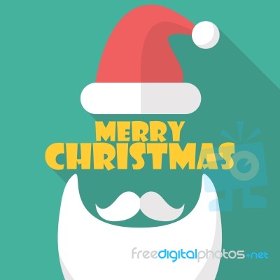 Merry Christmas With Santa Symbol Stock Image