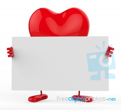 Message Heart Shows Text Space And Communicate Stock Image