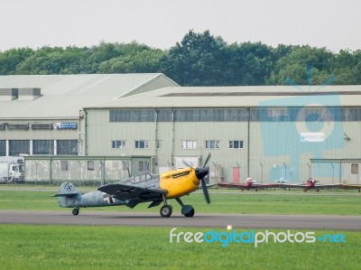 Messerchmitt Bf-109g (hispano Ha-1112 Mil Buchon) Taking Off Fro… Stock Photo