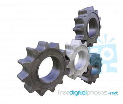 Metal Cogwheels Stock Image