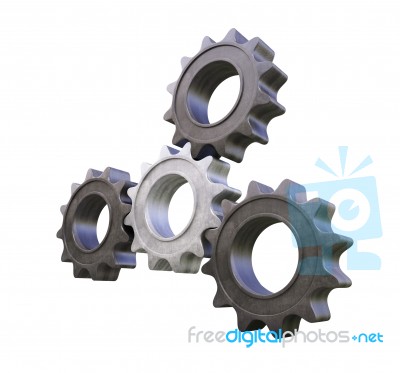 Metal Cogwheels Stock Image