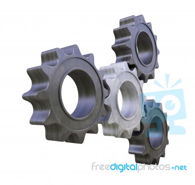 Metal Cogwheels Stock Image