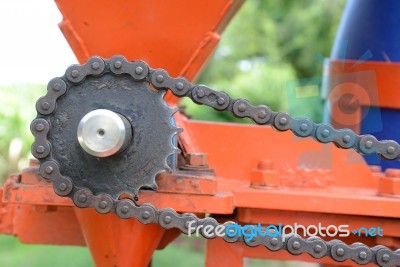 Metal Gears Close Up Stock Photo