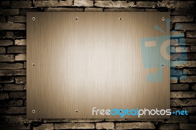 Metal Plate Background Stock Photo