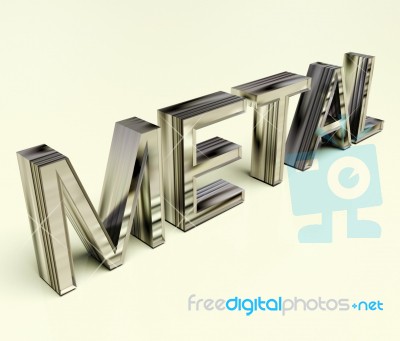 Metal Text Stock Photo