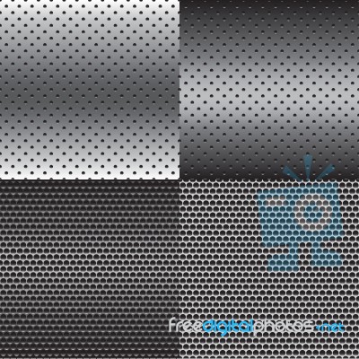 Metal Texture Background Set Stock Image