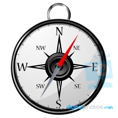 Metallic Compass Stock Image