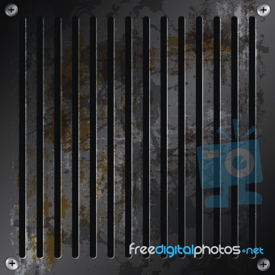 Metallic Grille Rusty Background Stock Image