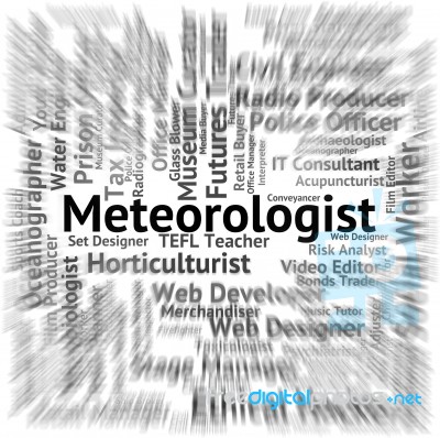 Meteorologist Job Representing Hiring Recruitment And Specialist… Stock Image