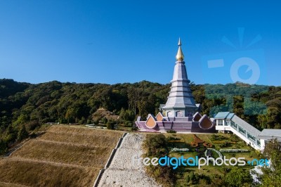 Methanidonnoppha Stupa In Inthanon National Park Stock Photo