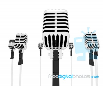 Mic Musical Shows Music Microphones Group Songs Or Singing Stock Image