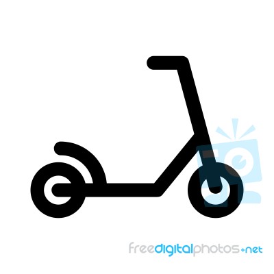 Micro-scooter Icon  Illustration On White Background Stock Image