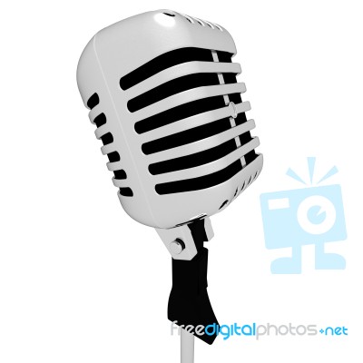 Microphone Closeup Shows Mic Concert Talent Or Show Stock Image