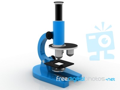 Microscope Isolated On White Background Stock Image