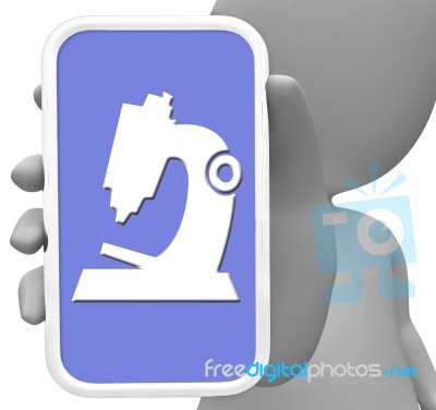 Microscope Online Means Scientific Research 3d Rendering Stock Image