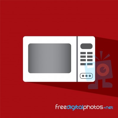 Microwave Oven Flat Icon   Illustration  Stock Image