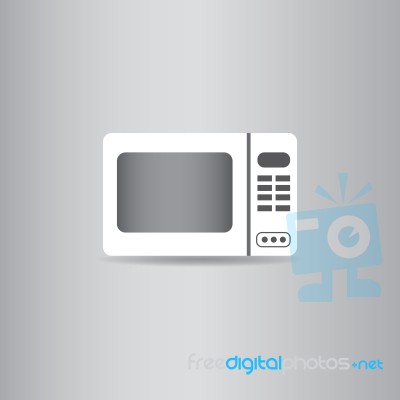 Microwave Oven Flat Icon   Illustration  Stock Image