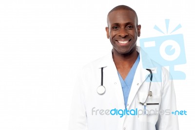 Middle Aged Happy Male Doctor Stock Photo