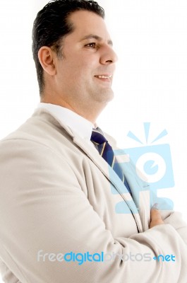 Middle Aged Professional Person Posing Stock Photo