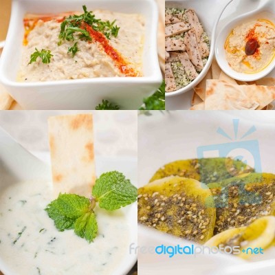 Middle East Food Collage Stock Photo