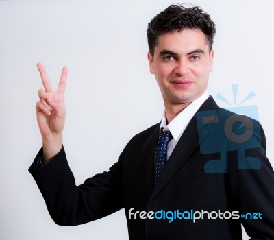 Business Man Looking Proud Stock Photo