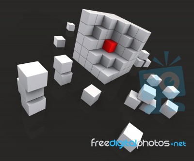 Middle Of Blocks Showing Nucleus Stock Image